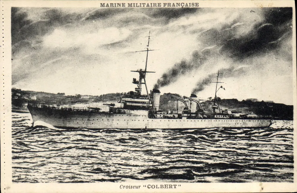 Cruzador "Colbert" — Marinha Militar Francesa — editor M.J. - Frente