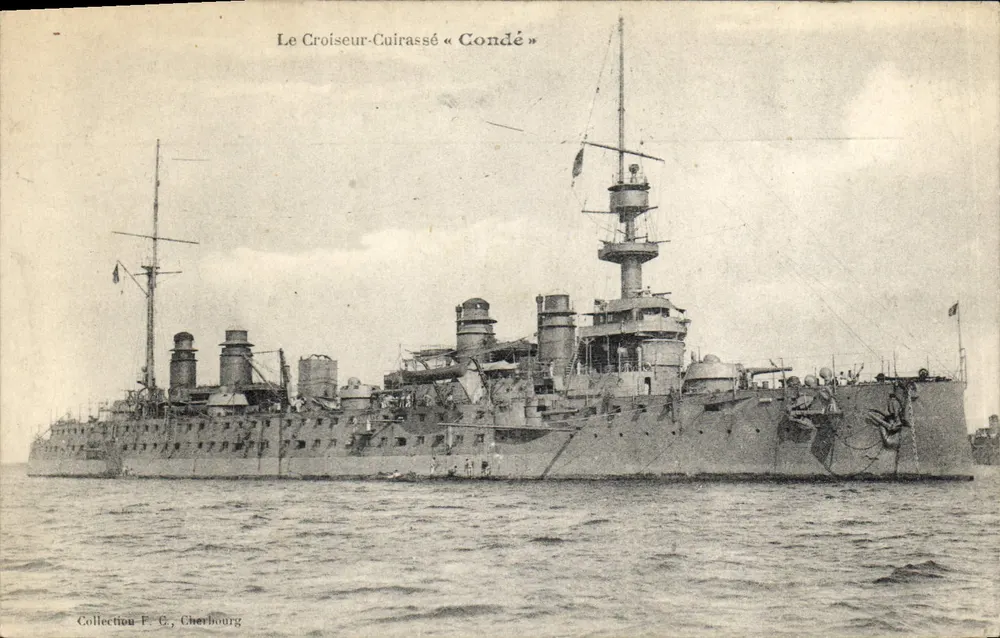 Der Kreuzer-Kreuzer « Condé » — Cherbourg — Sammlung F. G. - Vorderseite