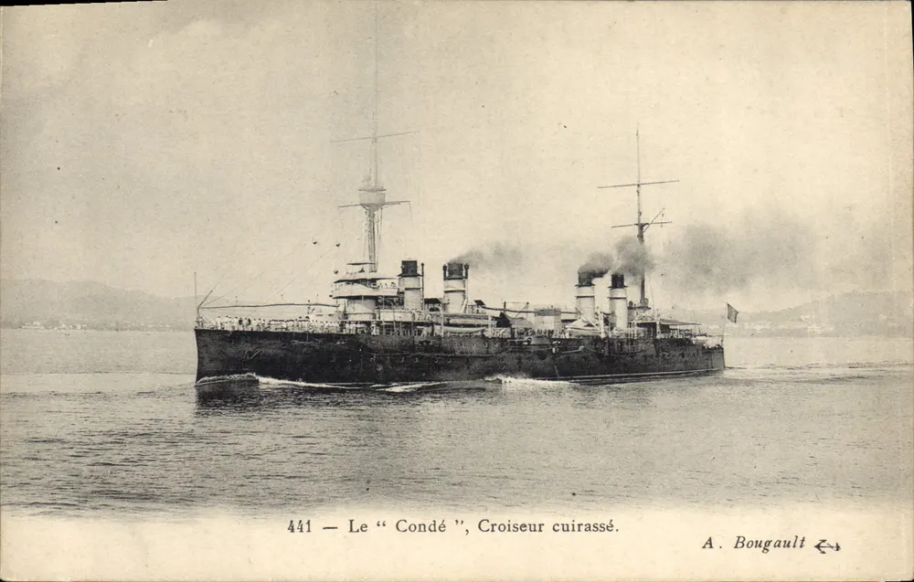 Der "Condé", Panzerkreuzer — A. Bougault, Nr. 441 - Vorderseite