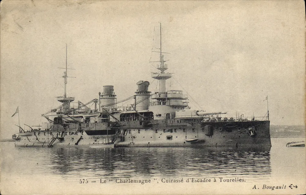 Der "Charlemagne", Turrettiertes Flottenpanzerboot — A. Bougault n°575 - Vorderseite