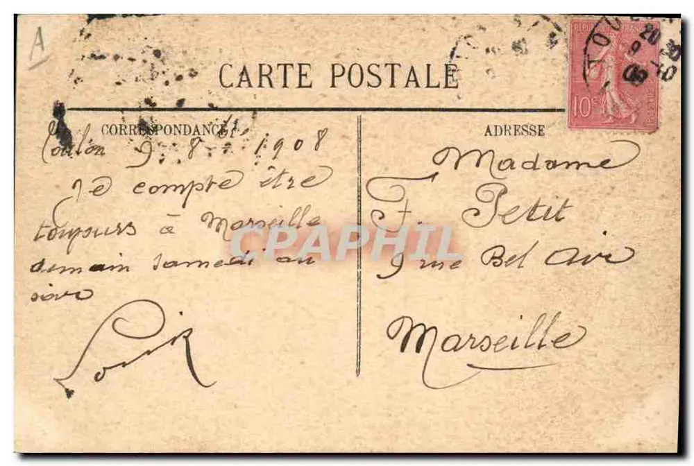 Charlemagne — Schlachtkreuzer — L. O. - Toulon - Rückseite