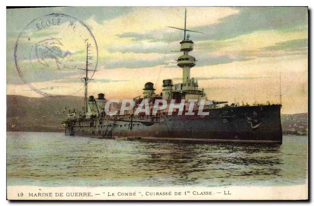 Marinekrieg — "Le Condé", Schlachtschiff der 1. Klasse — LL — École de Cannan - Vorderseite