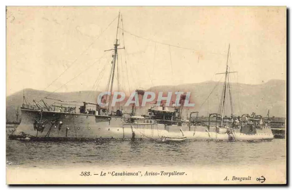 Der "Casabianca", Torpedoboot — Nr. 583 — A. Bougault - Vorderseite