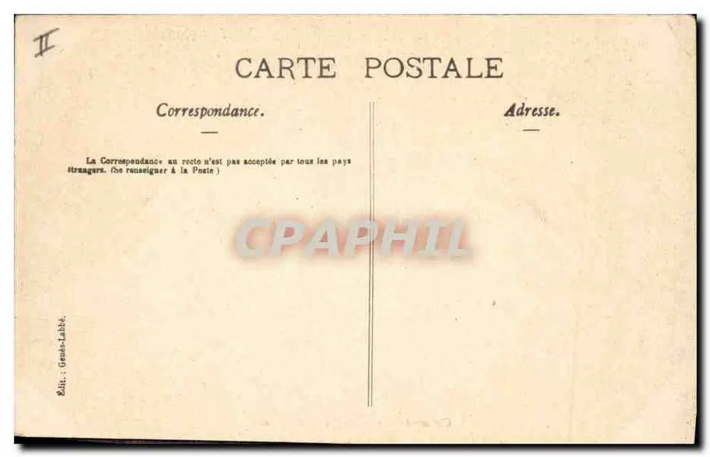 Clermont-Ferrand - A Prefeitura — editor Gens-Labat, n° II - Verso