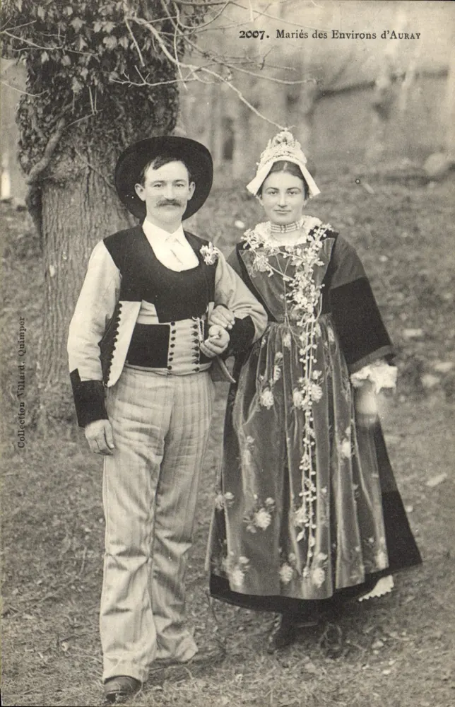 Casados nas Proximidades de Auray — Coleção Villard, Quimper — n° 2007 - Frente