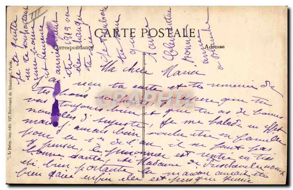 Trajes bretones — Pont-l'Abbé — Um belo rapaz — E.D. n°112 - Verso