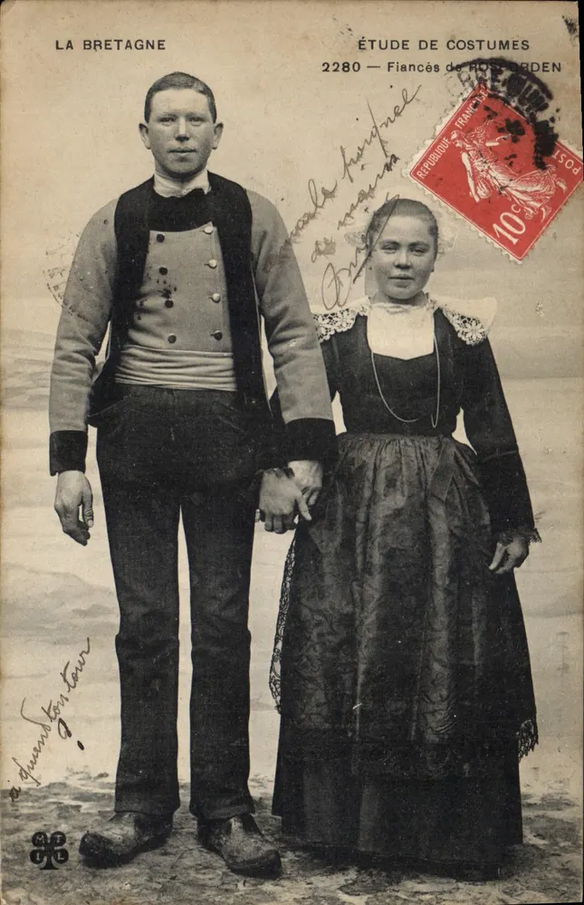 A Bretanha — Estudo de trajes — Editor H. Osterden, n° 2280 - Frente
