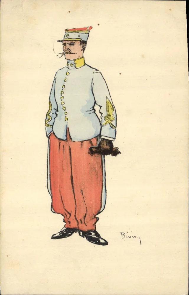 Soldado em uniforme — ilustração — Béveny - Frente