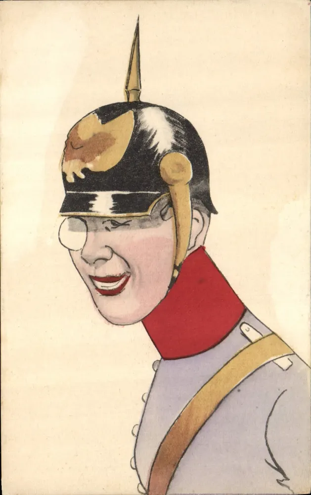 Soldado em uniforme — caricatura — Camille Cain, Nancy - Frente