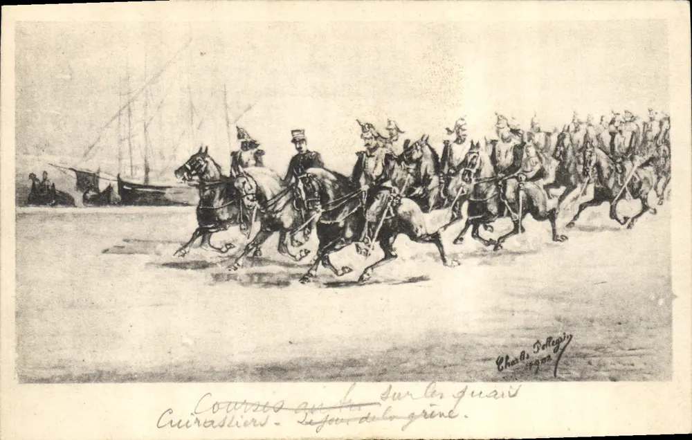 Cuirassiers — O dia do grande prêmio — Charles Dellegny, 1902 - Frente