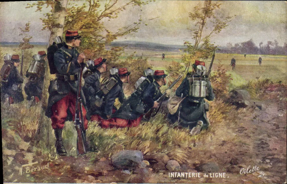 Infanteria de Ligne — N. Beraud — editor Orlotte - Frente