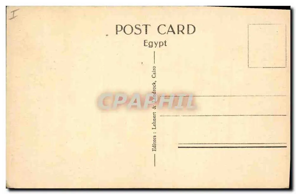 Cairo - Las Pirámides de Giza — Lehnert & Landrock, n° 1052 - Reverso