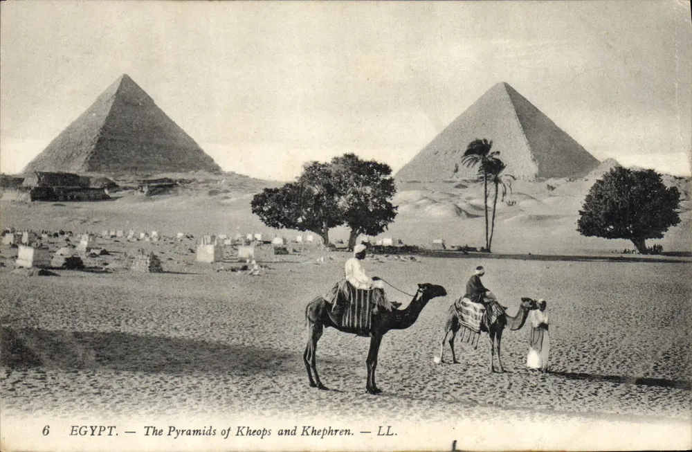 Ägypten — Die Pyramiden von Kheops und Khephren — LL - Vorderseite