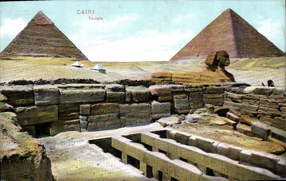 Cairo — Pirâmides e Esfinge — Edição Epilinton Frères, Port Said - Frente