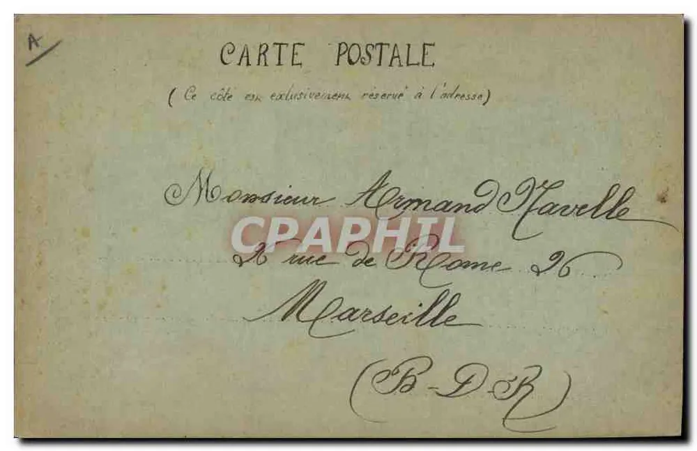 Taube mit Blütenzweig — Pensionnat de la Sainte Enfance — datiert Februar 1904 — unbekannter Verlag - Rückseite