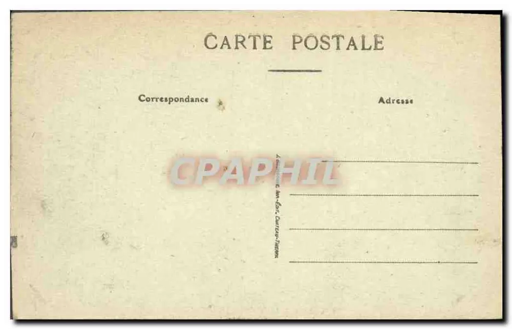 Castelo de La Houssaye — vista do castelo com torre redonda — editor anônimo, n° 22 - Verso