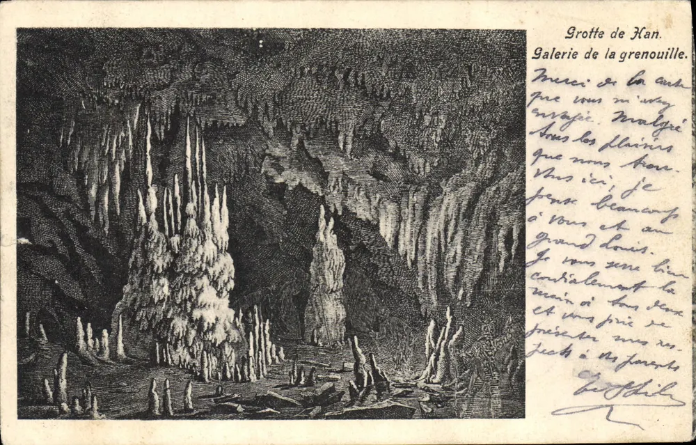 Höhle von Han. Galerie der Frösche — Kupferstich — Verlag A.M.R. - Vorderseite