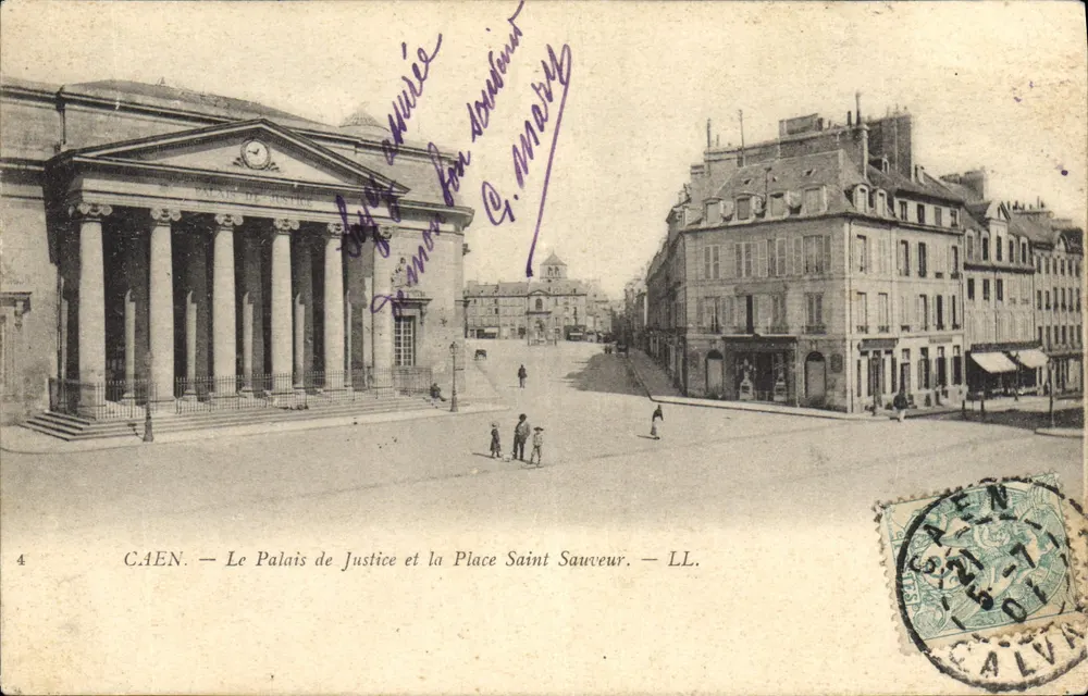 Caen — Das Justizpalast und Place Saint Sauveur — LL. - Vorderseite