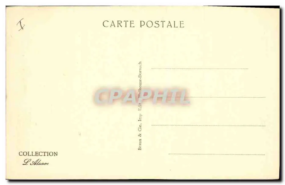 Colmar — La Corte d'Appello — Edizione Braun & Cie, Stampa Dornhouse-Dornach - Verso