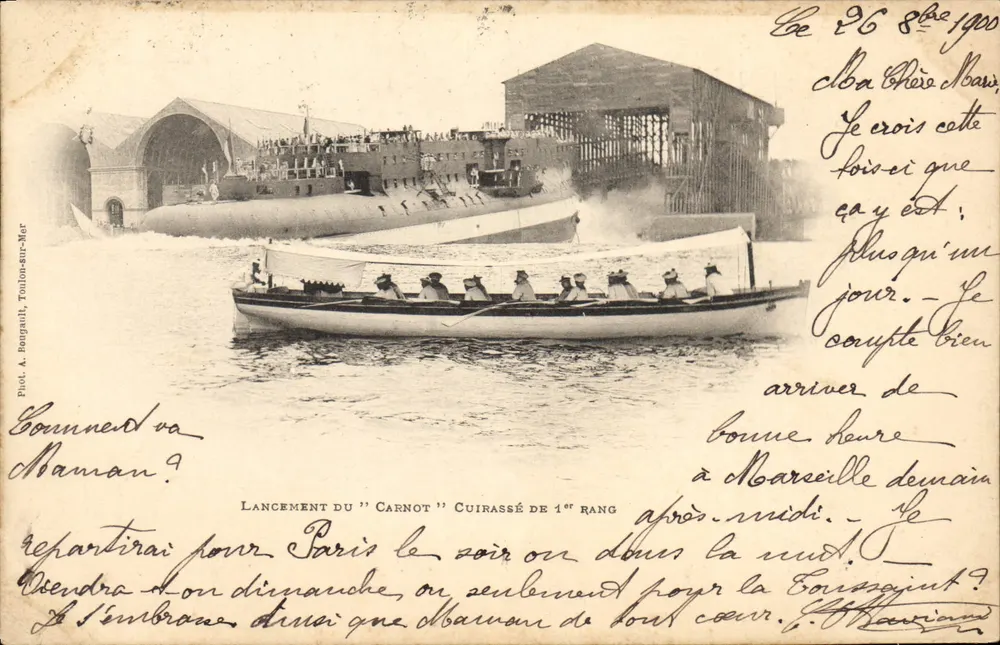 Start der "Carnot"-Schiffswerft erster Klasse — Toilon-sur-Mer — Foto von A. Bougnault - Vorderseite