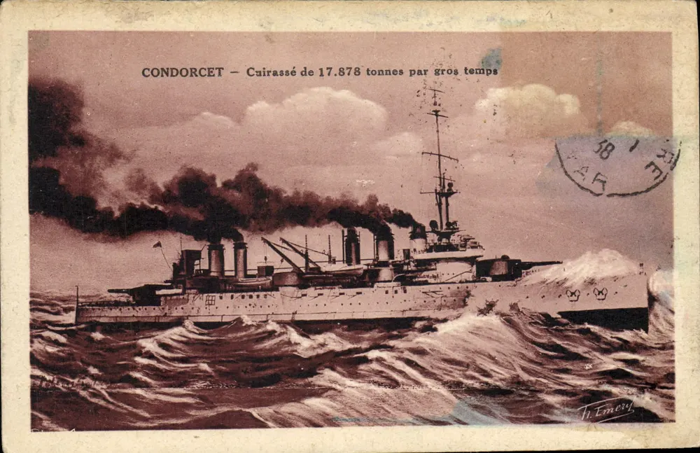 Condorcet — Cegama de 17.878 toneladas em tempo de tempestade — H. Emery, n° 18 - Frente