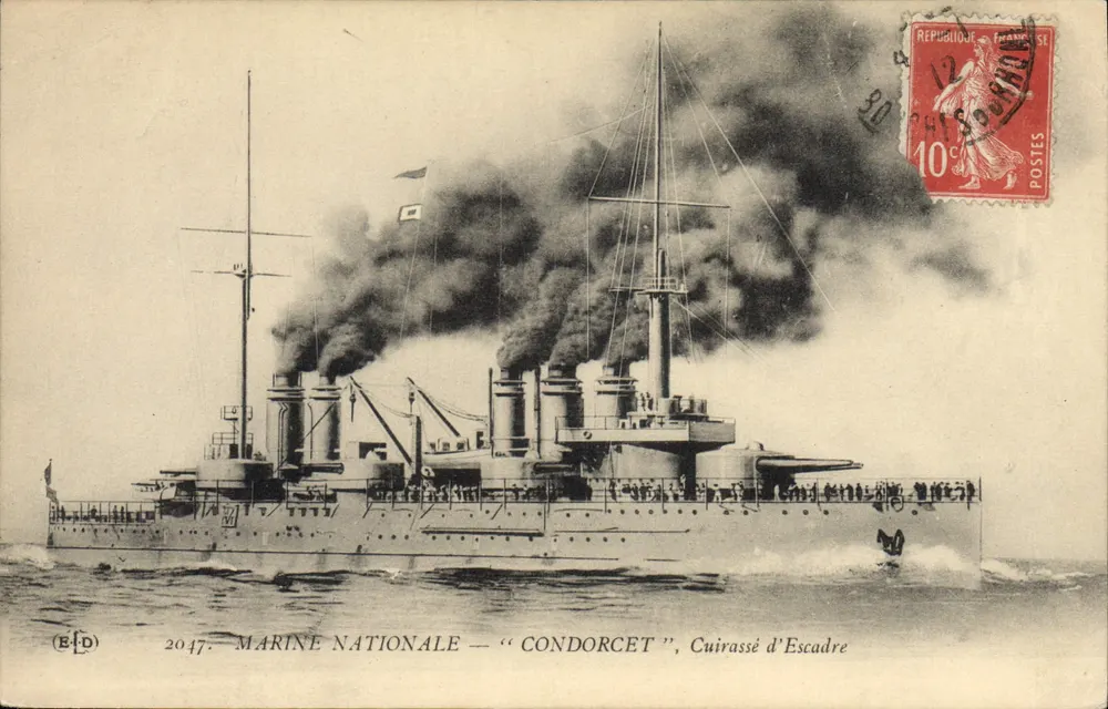 Marine Nationale — "Condorcet", Schlachtschiff der Flotte — Verlag (E-D) Nr. 2047 - Vorderseite