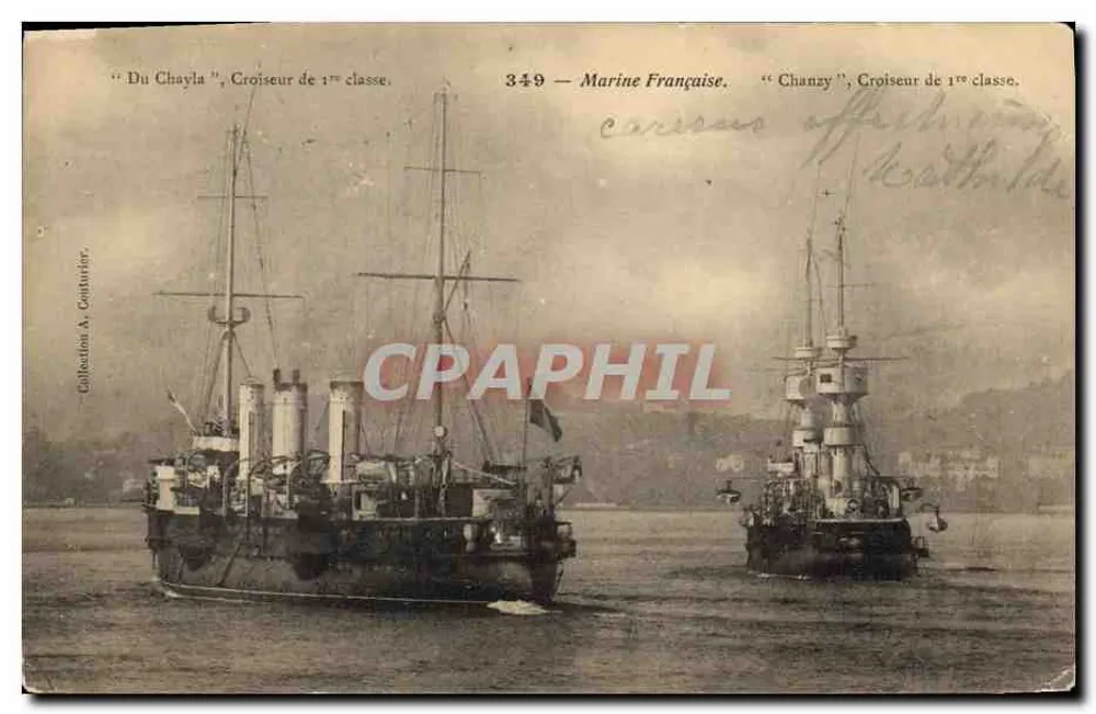 Croiseurs 'Du Chayla' et 'Chanzy' — Marine Française — Collection A. Couturier, n° 349 - Vorderseite