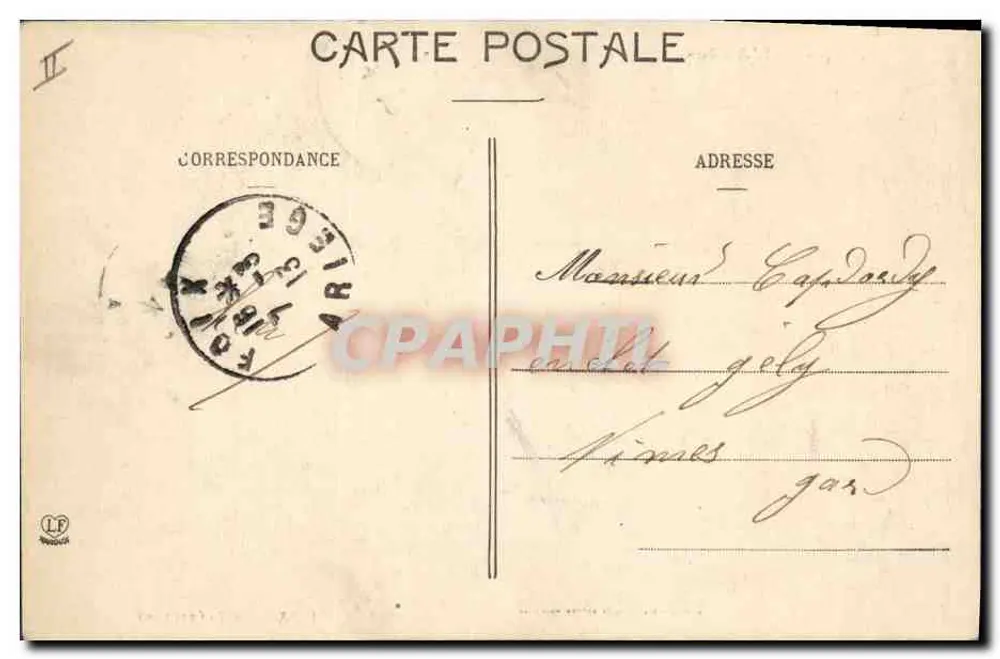 Foix - A Prefeitura — editor L'Amiège, n° 386 - Verso