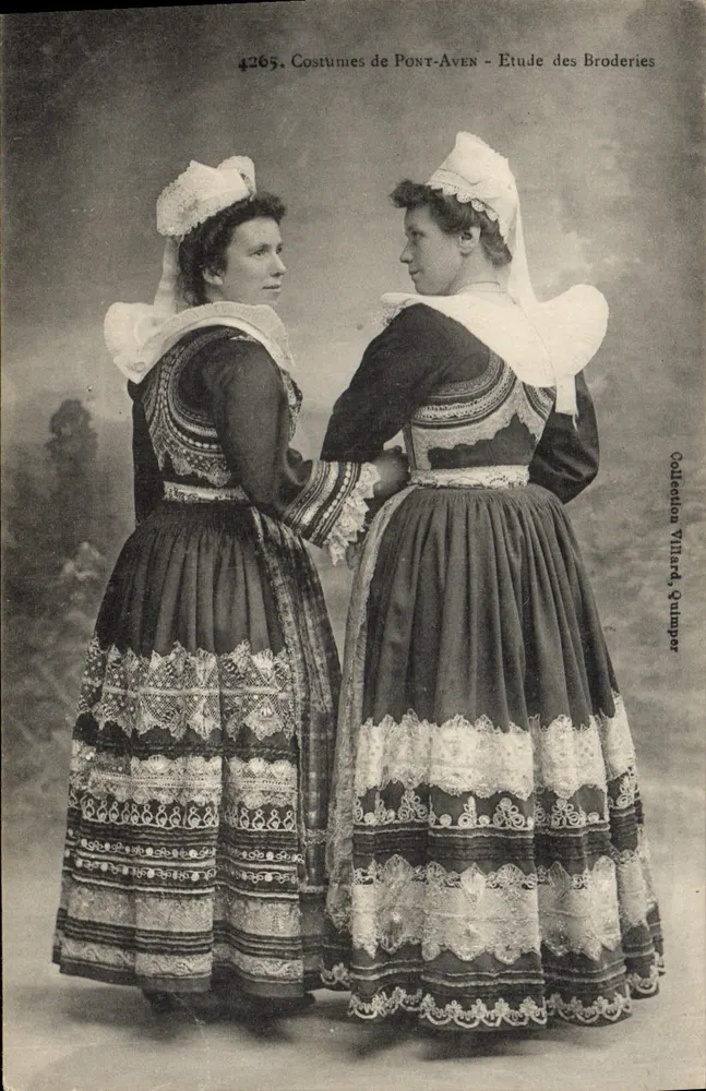 Kleidung von Pont-Aven — Studie der Stickerei — Sammlung Villard, Quimper - Vorderseite