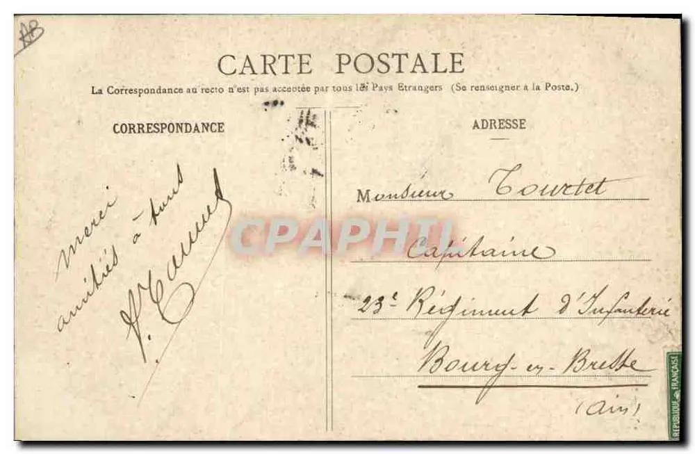 Velho Bretão de Faouët — Morbihan — Coleção H Laurent, Port-Louis - Verso