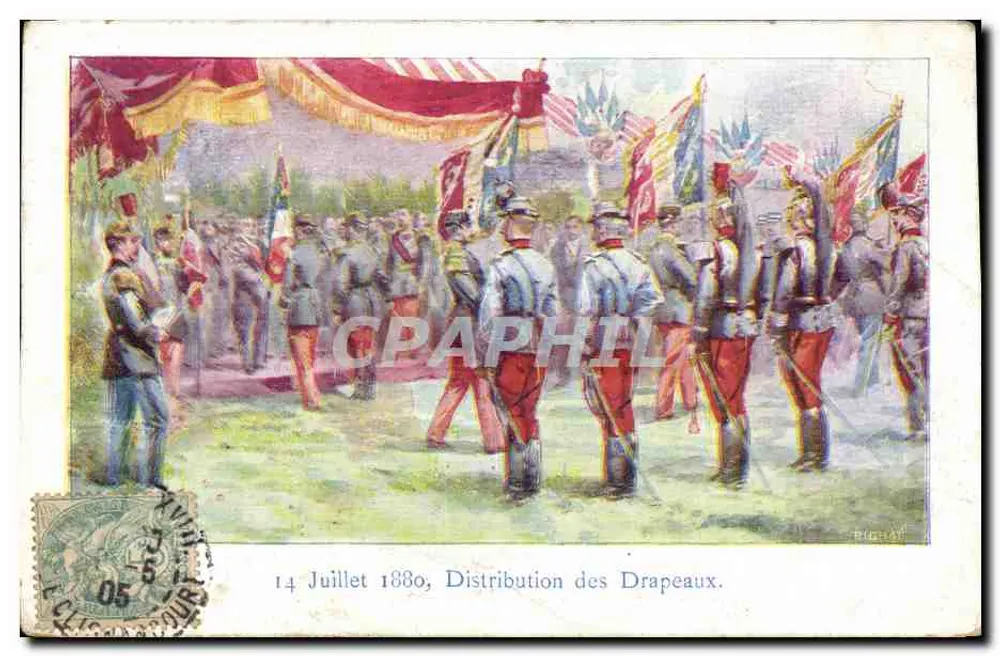 Verteilung der Fahnen — 14. Juli 1880 — Verlag Pichat - Vorderseite