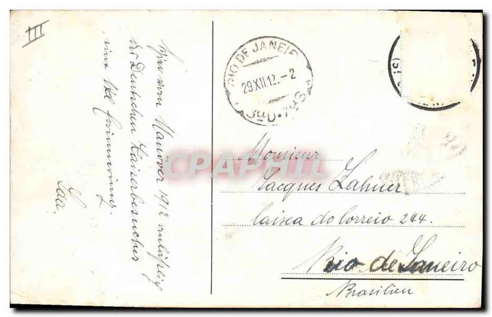 Kaiser Wilhelm II bei Schweizer Manövern — Zuerbrinle, n° 1912 - Rückseite