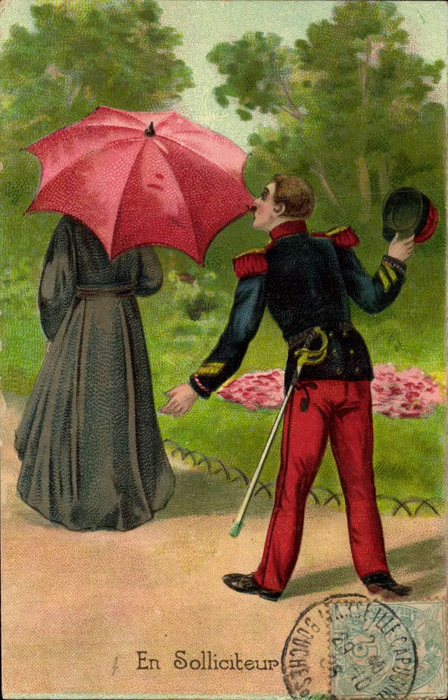 Um Solicitador — cena de jardim ao ar livre — editor SOUCHES, n°1 - Frente
