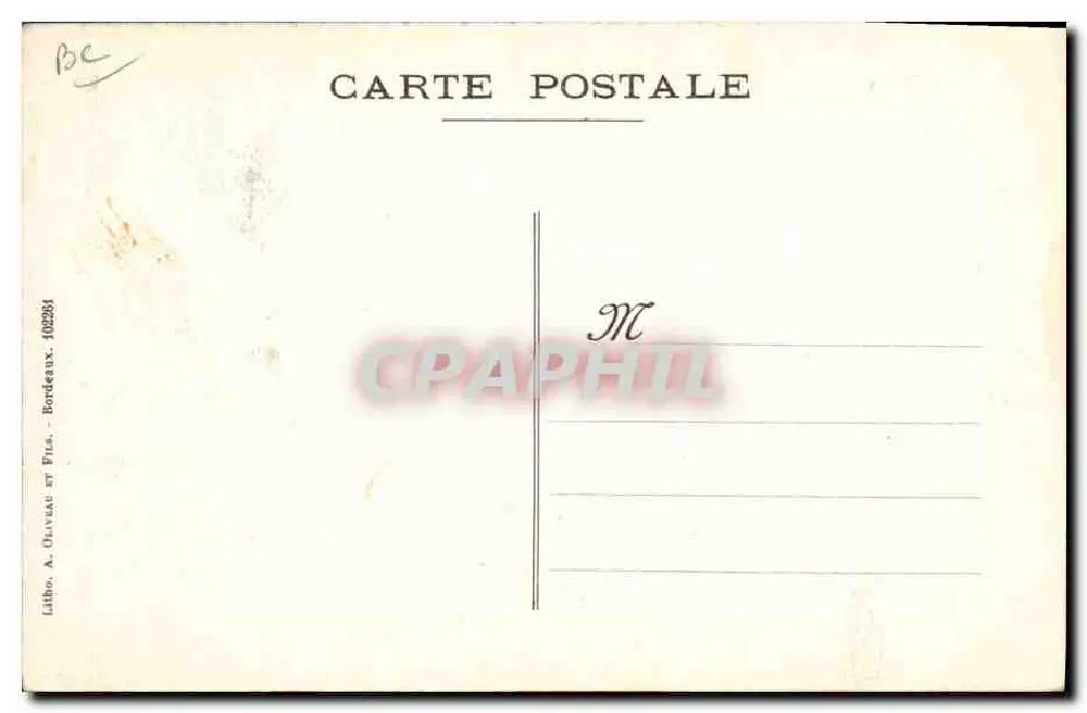 Cazaux-City — VII. Im Wasser! Zieh doch n. von D. ! — Verleger: Litho. A. Oliveau et Fils, Bordeaux - Rückseite