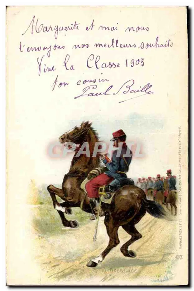 Reiter in Uniform der Klasse 1905 — Verlag HUMPHREY & FILS, n° 346066 - Vorderseite