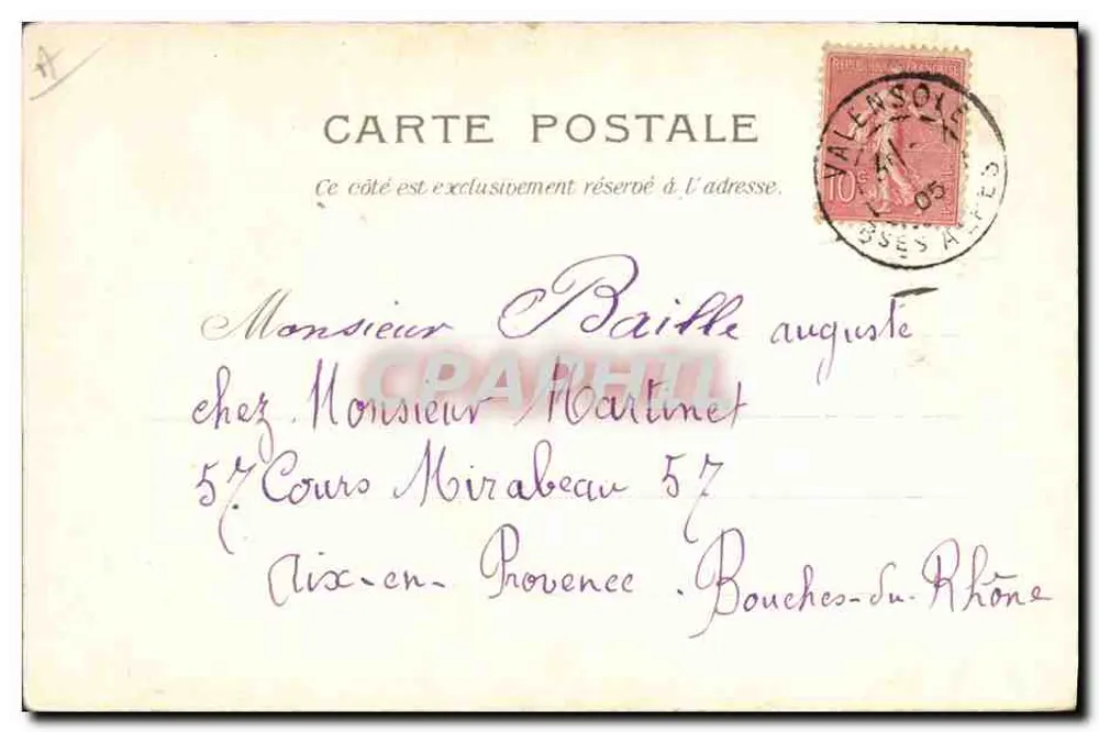 Reiter in Uniform der Klasse 1905 — Verlag HUMPHREY & FILS, n° 346066 - Rückseite