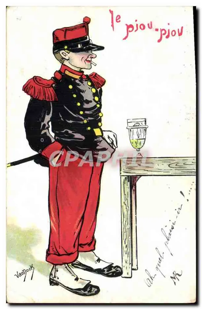 Soldado em uniforme — caricatura — VanMook - Frente