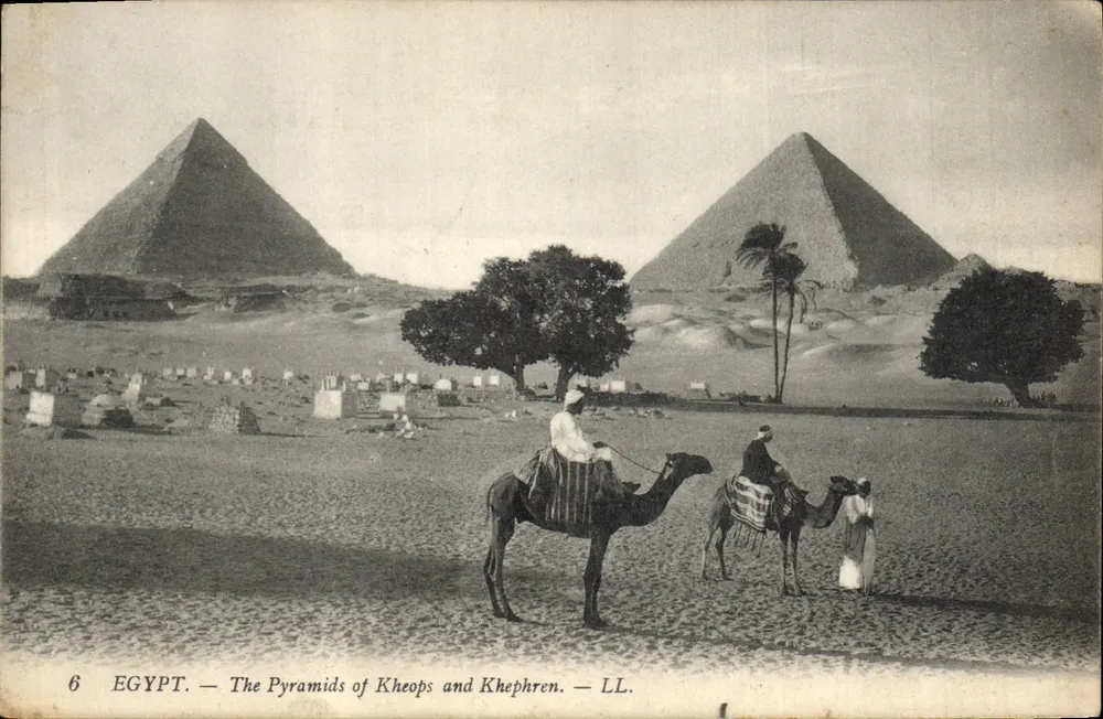 Ägypten — Die Pyramiden von Kheops und Khephren — LL - Vorderseite