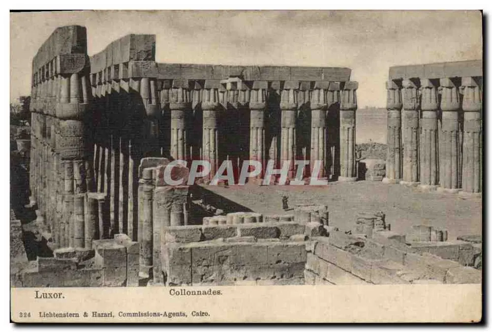 Luxor — Colunatas — Lichtenstern & Hazari, Commissions-Agents, Cairo, n° 824 - Frente