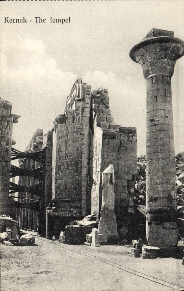 Karnak - O templo — editor The Cairo Postcard Trust, série 23 - Frente