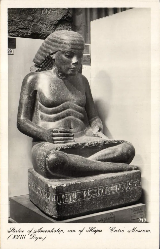 Statue des Amenhotep, Sohn von Kapu — 18. Dynastie — Museum von Kairo - Vorderseite