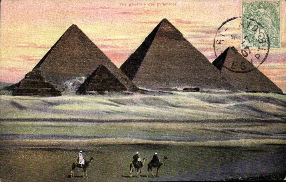 Allgemeiner Blick auf die Pyramiden — Ägypten — Verlag unbekannt, Seriennummer nicht sichtbar - Vorderseite