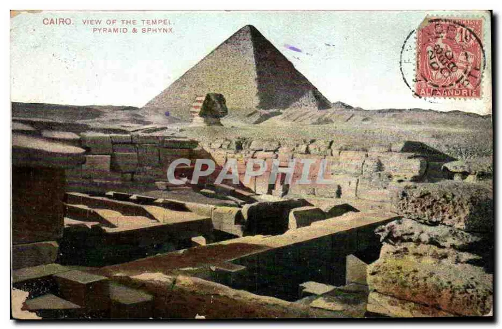 Kairo — Ansicht des Tempels, Pyramide & Sphinx — Lichtenstern & Harari, n°117 - Vorderseite