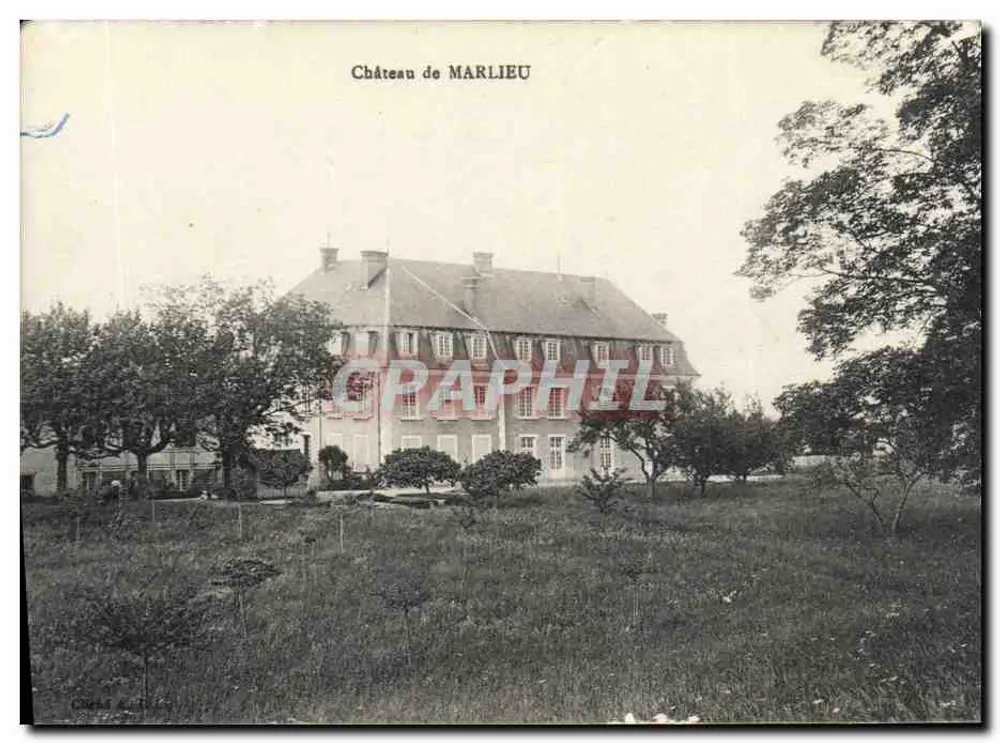 Castelo de Marlieu — vista do castelo com jardim — editor G. Gauthier, n° 14 - Frente