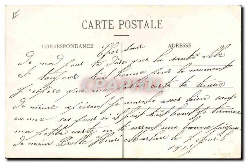 Castelo de Marlieu — vista do castelo com jardim — editor G. Gauthier, n° 14 - Verso