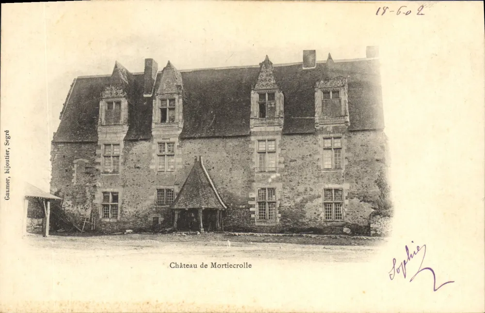 Castelo de Mortiecroille — Gaumer, ourives, Segré — n°2 - Frente
