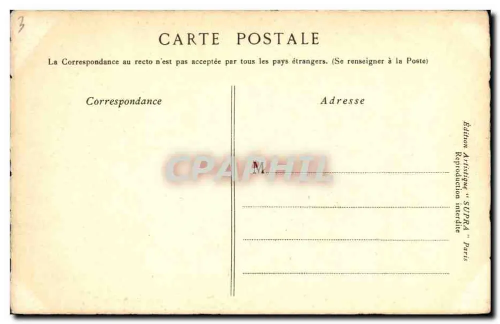 Castelo de Mondragon — Le Maine — Edição Avrican 'SUPRA' Paris - Verso