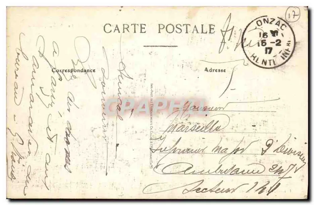 Mirambeau — O Castelo, lado norte — Renaud, editor em Mirambeau (Ch.-Int.) - Verso