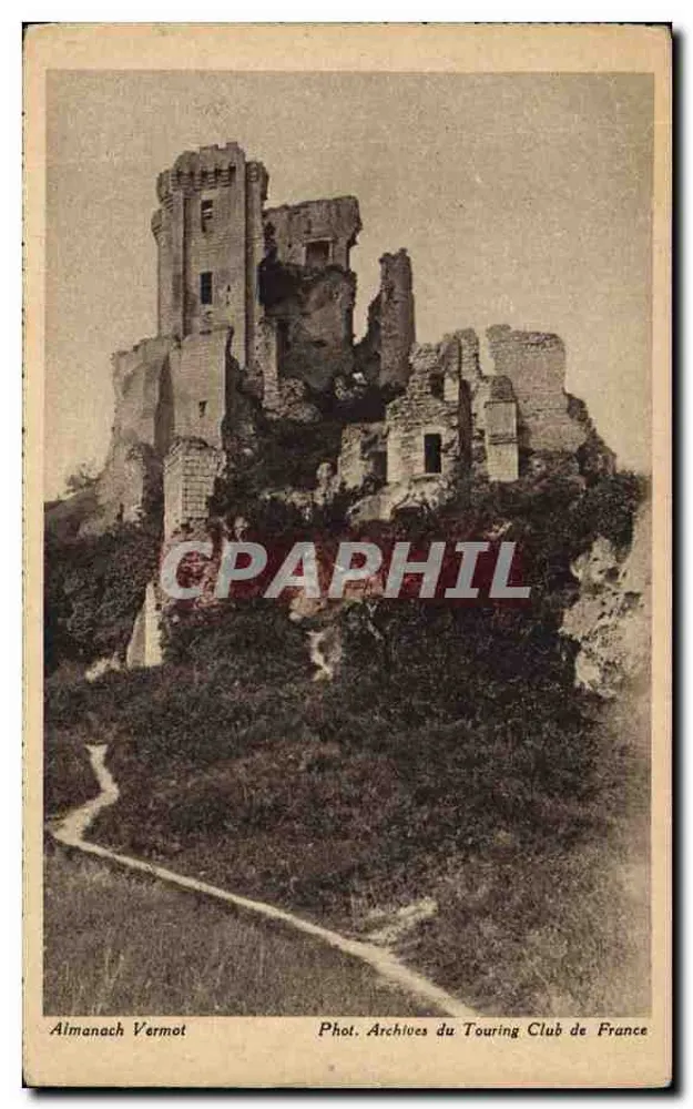 Ruínas do castelo de Lavardin — Alimanach Vermot — Arquivos do Club de Turismo da França - Frente