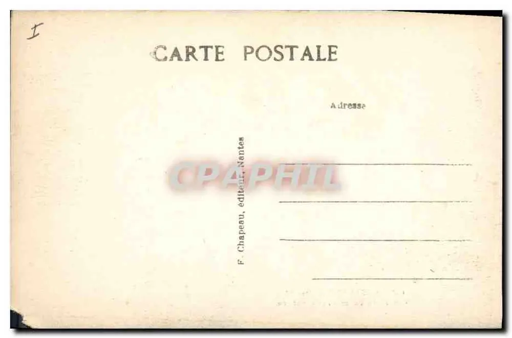 LA BERNERIE (Loire-Inf.) — Ansicht von der Durchgangshöhle — F. Chapeau, Verlag Nantes - Rückseite